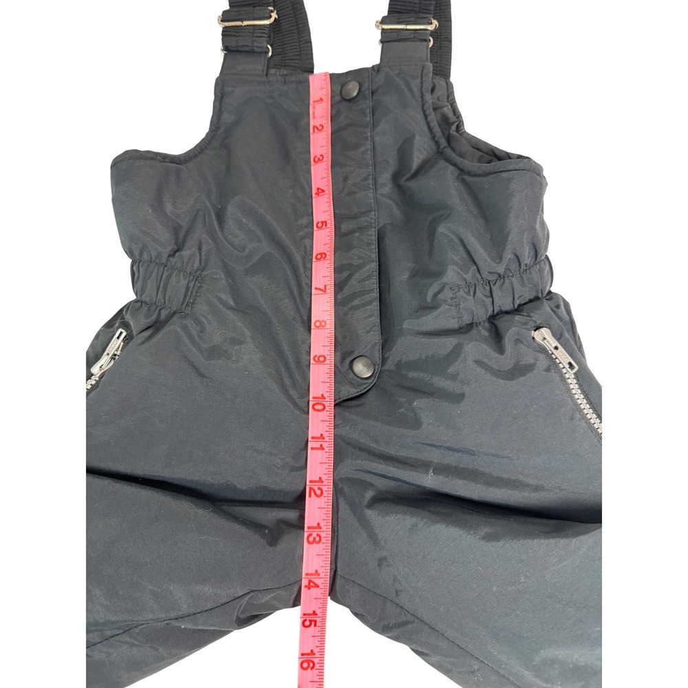 Vintage GAP Silver Ice Kids XS Snow Bibs Ski Overalls Black 80s 90s Outdoor - Picture 6 of 9